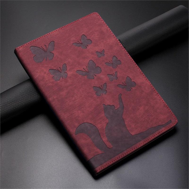 For iPad Air 11 M4/M3 Case Samsung A9 Plus Butterfly Cat Card Slot Stand Cover