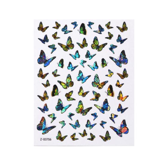 Наклейка для дизайна ногтей Сильная липкость Легко наносится Красочная Нежная Красота Бабочка Маникюр Гаджеты Принадлежности