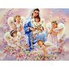 5D DIY Full Drill Diamond Painting " Angel Family "Rhinestones Cross Stitch Home Decoration