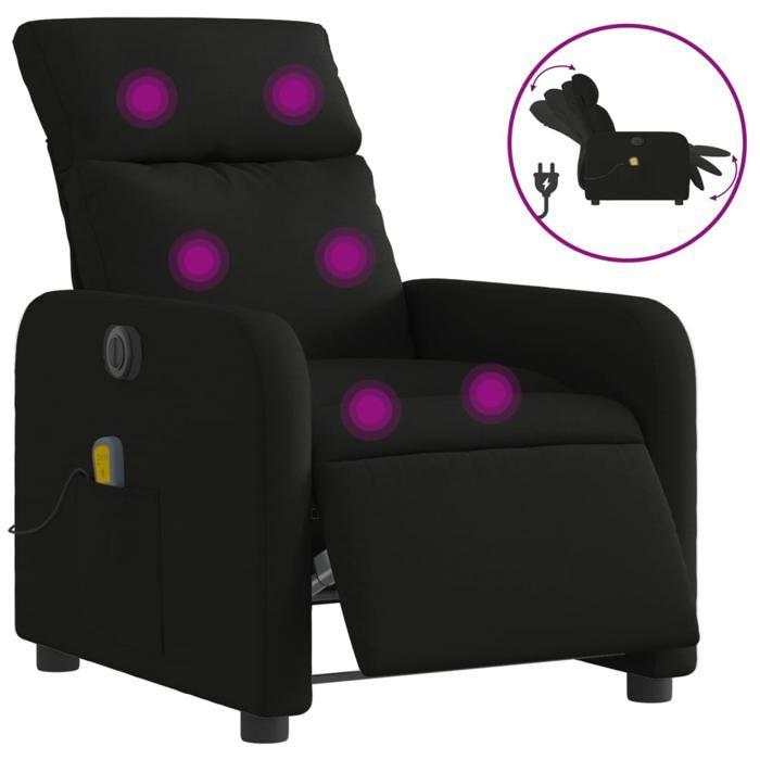 VidaXL Fauteuil de Massage Inclinable Électrique, Chaise de Relaxation avec Dossier et Repose-pied Réglables, Siège de Salon 3206692