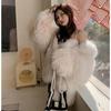 Autumn and Winter New Hooded Imitation Fox Fur Coat Women's Loose and Thin Long Fur Coat Fashion