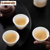2 шт./набор Handamde Iced Jade фарфоровая чайная чашка роговая чашка Dehua White Kung Fu Tea Керамическая кружка для дегустации чая маленький набор