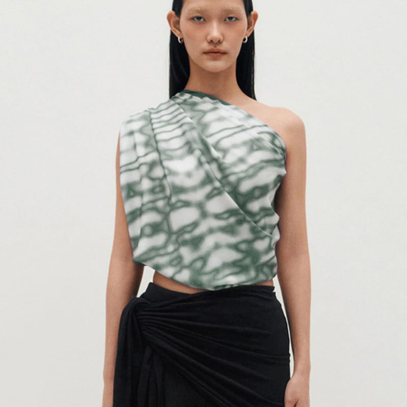 KIMZISU Haze Motif Square Scarf 95 _ GREY