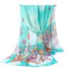 160*50cm Chiffon Scarf Butterfly Print Shawl Silk Fashion Beach Gauze Scarf  for Women