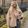 Осень-зима Новое женское пальто Модные лацканы с длинным рукавом Женские стеганые куртки Элегантные повседневные офисные топы Свободная женская верхняя одежда