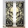 Terror Skull Sheer Curtains Living Room Window Tulle Curtains For Bedroom Kitchen Home Decoration Voile Drapes