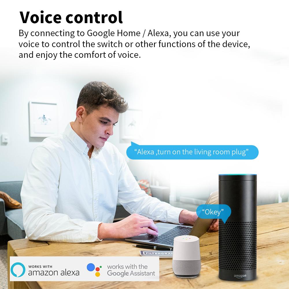 Sixwgh Zigbee Smart EU Plug для Tuya Умный дом Автоматизация синхронизации Монитор мощности Смарт-розетка Поддержка Google Home Alexa