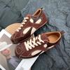 Fashion 2024 Autumn New Niche Design Retro Matching Wine Red Shoes All Sports Casual Shoes
