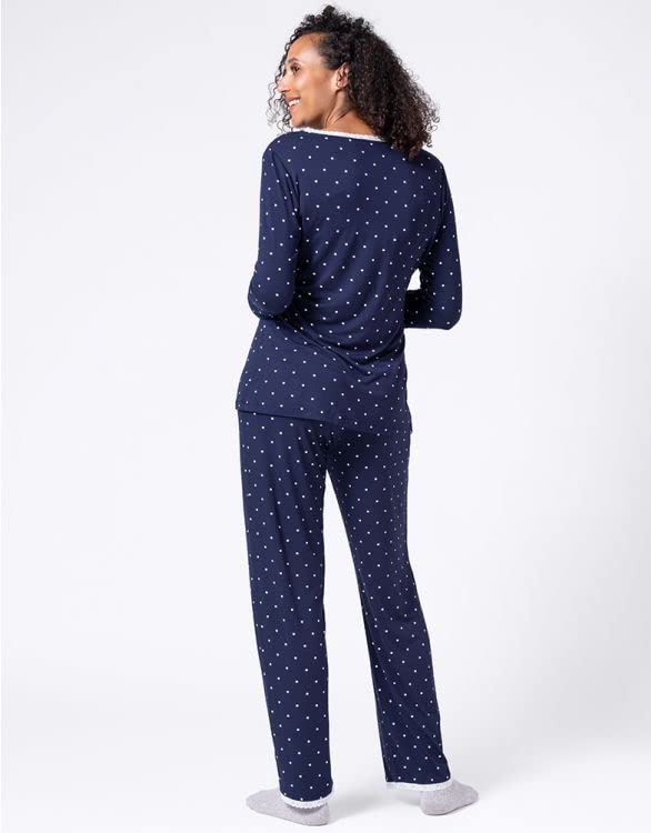 Пижама для кормления грудью Пижама для беременных MARTAH Navy Dot XS [Seraphin] Комплект, Комплект, женский