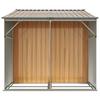 Garden Shed Light Brown 277 x 192.5 x 179 cm Galvanized Steel