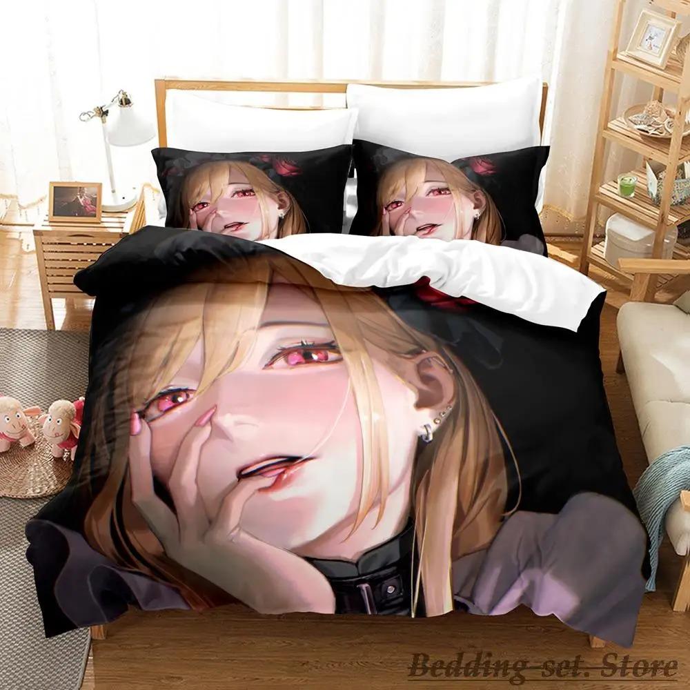 Marin Kitagawa Bedding Set Single Twin Full Queen King Size Bed Set Adult Kid Bedroom Duvetcover Sets Anime Parure de lit