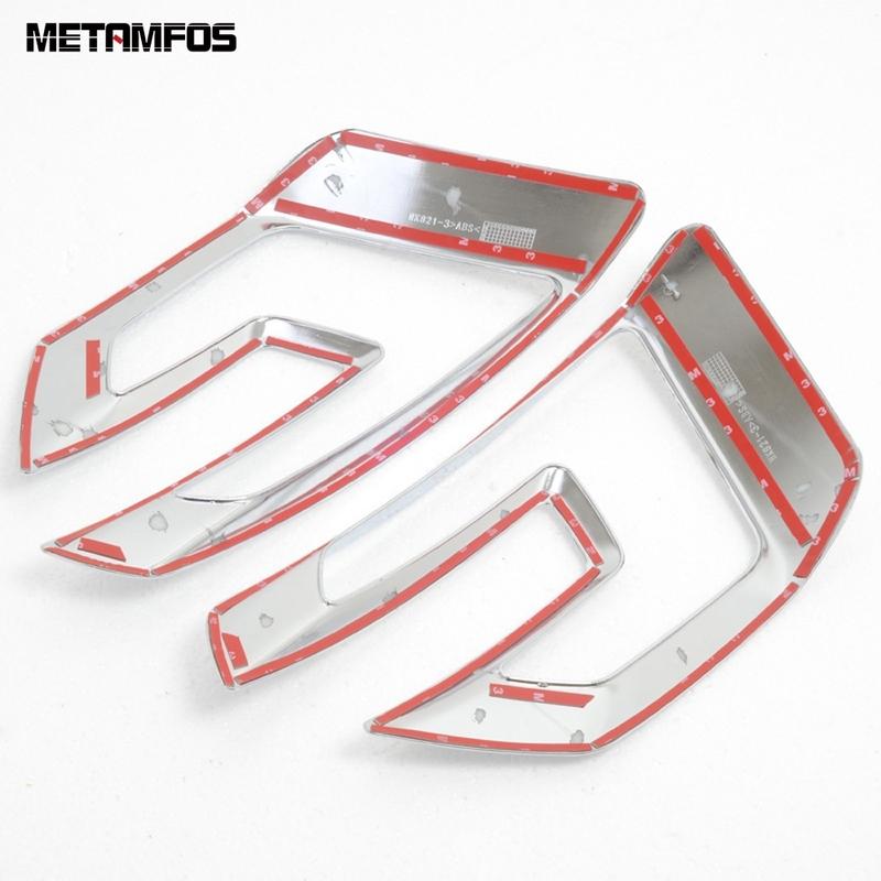 Front Bumper Fog Lamp Light Cover Trim For Ford Explorer 2016 2017 Chrome Foglight Protector Exterior Accessories Car Styling