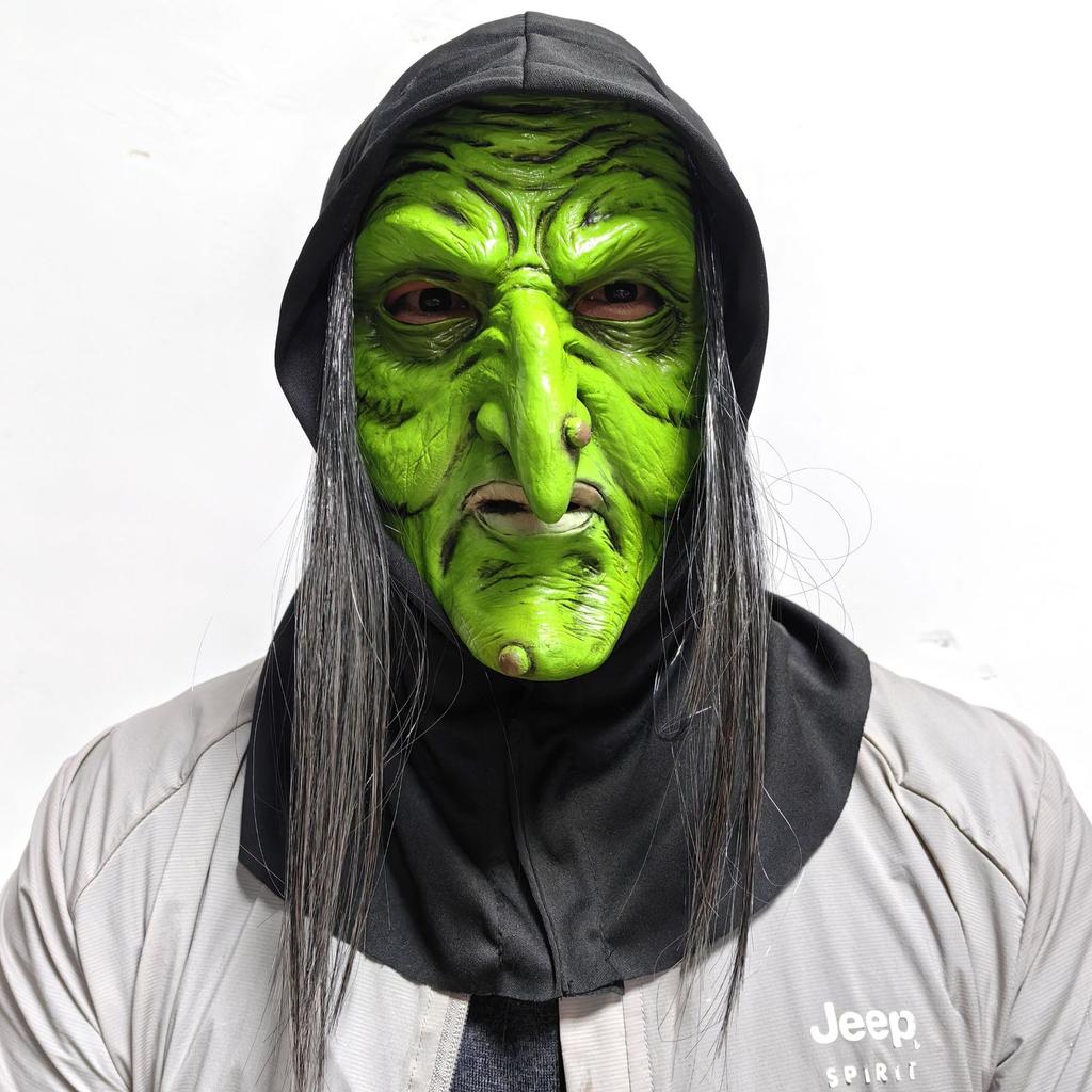 Halloween Party Magic Witch Mask New Scary Ghost Face Costume Witch Headgear