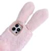 For iPhone 16 Pro Max Case Bunny Ears Furry Soft Warm TPU Phone Cover