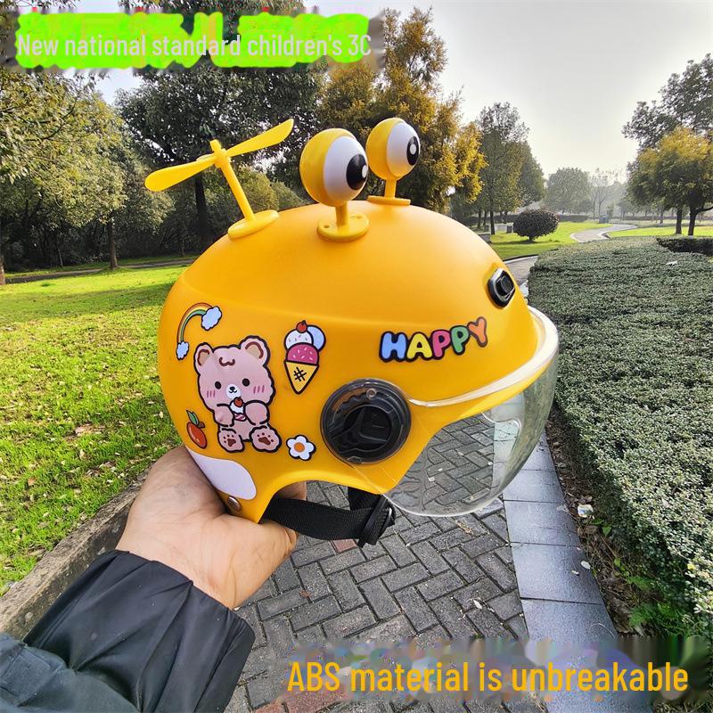 Регулируемый детский электрический мотоциклетный шлем для мальчиков и девочек - Защита от солнца