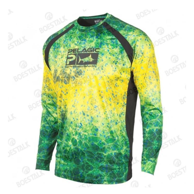 Mens UPF 50 Long Sleeve Fishing Shirt - Quick Dry Breathable UV Protection Outdoor Angling