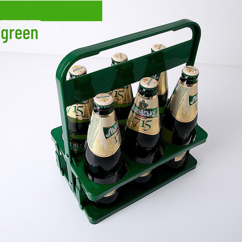 Портативная складная стойка для пива и вина на 6 бутылок, с возможностью печати логотипа