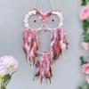 Pink Owl Dream Catcher Hand-woven Wind Chimes Wall Decor Living Room Bedroom Hanging Ornaments Festival Gifts Home Accessories
