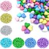 Творческие бусины в форме сердца, браслет, ожерелье, аксессуары, акриловые украшения, фурнитура, 20 шт., свободные бусины, подвески, сделай сам, конфетный цвет для изготовления ювелирных изделий