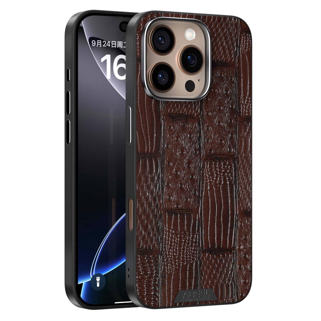 ABEEL For iPhone 16 Pro Case Compatible with MagSafe Beast Texture Micro-Embossing Back Cover