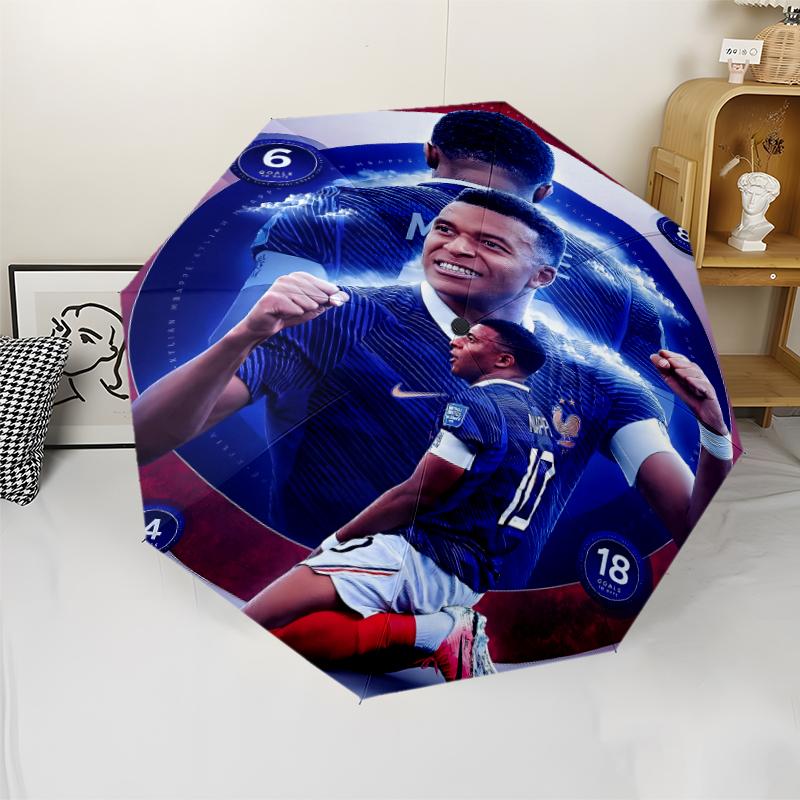 1pc M-Mbappe Umbrella, Sun Protection, And UV Shielding. It Has Eight Sturdy Ribs for Outdoor Use And Perfect As a Holiday Gift