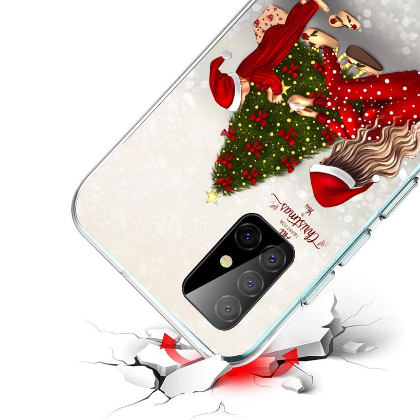 Рождественская Девочка Елка Подарок Чехол Для Телефона Для Samsung Galaxy A52 A32 A22 A12 A51 A31 A50S A30S A20S A10S Note 20 Ultra 10 Plus S10 A7