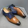 Leather Shoes Men'S Popular Cowhide Leather Shoes Business Men'S Shoes Color Matching Personalized Formal Men'S Genuine Leather Oxford Shoes
