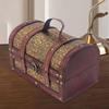 Vintage Style Handmade Wooden Box Small Treasure Chest Multi-use Portable Jewelry Organizer Case for