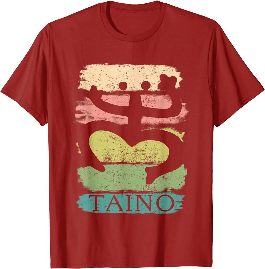 Vintage Paint Distressed Puerto Rico Taino Coqui Symbol Gift TShirt Summer Casual 100 Cotton ONeck Short Sleeve Mens T Shirt