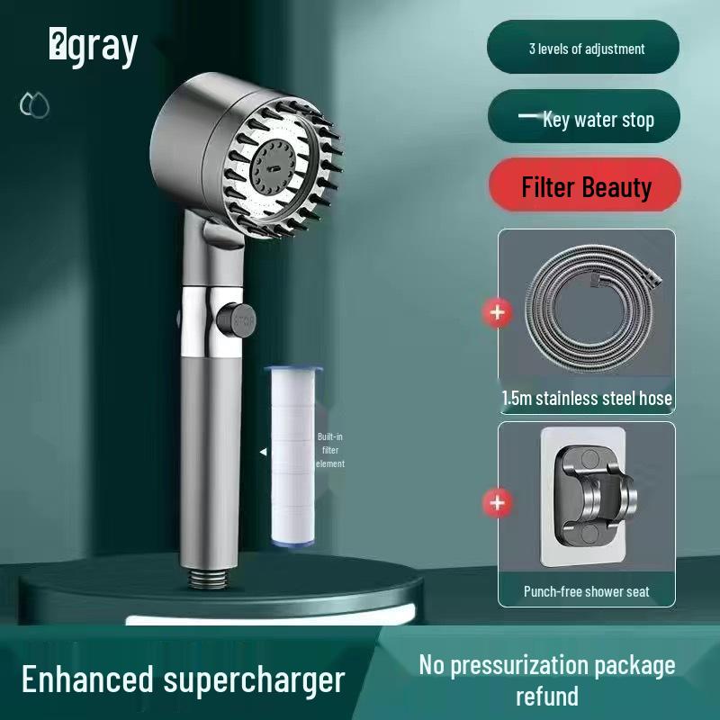 German Dai Pen Douyin Style Three-Speed Supercharged Massage Shower Head with Filter