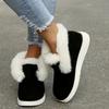 New Ladies Slip On Comfortable Ankle Boots Women Winter Warm Plush Fur Snow Boots Suede ShoesFemale Footwear Botas Femininas