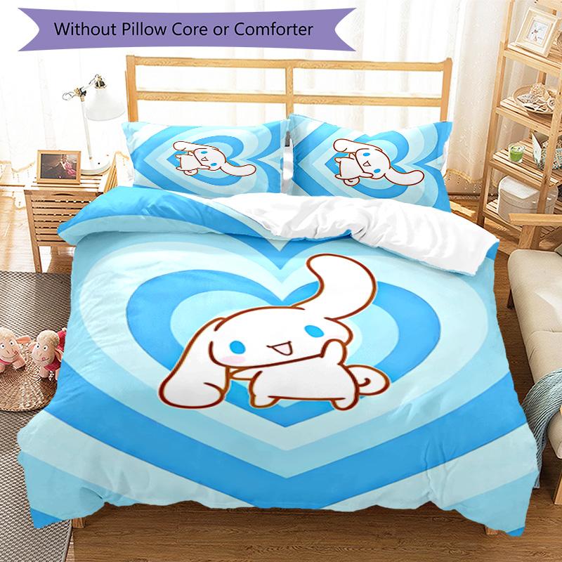3pcs Sanrio Cinnamoroll1 pattern bedding set duvet cover set includes duvet cover &pillowcases, perfect all season bedroom decoration & gift