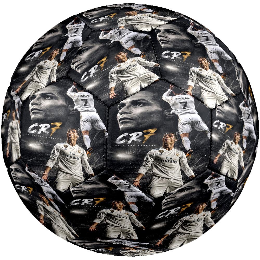 Футбольный мяч Ronaldo Cr7 Легенда Real Madrid Размер 5 Машинная строчка Универсальный для зала/улицы Идеальный памятный подарок для любителей футбола