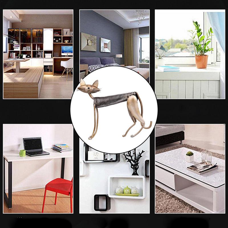 Кованый кот Кованая скульптура домашнего животного Металлическая скульптура кота Весенняя кошка Ручная работа Металлическая кошка Двор Искусство Железная статуя животного