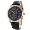 Salvatore Marra Chronograph Watch with Date Calendar and Leather Strap Men's [No.4]