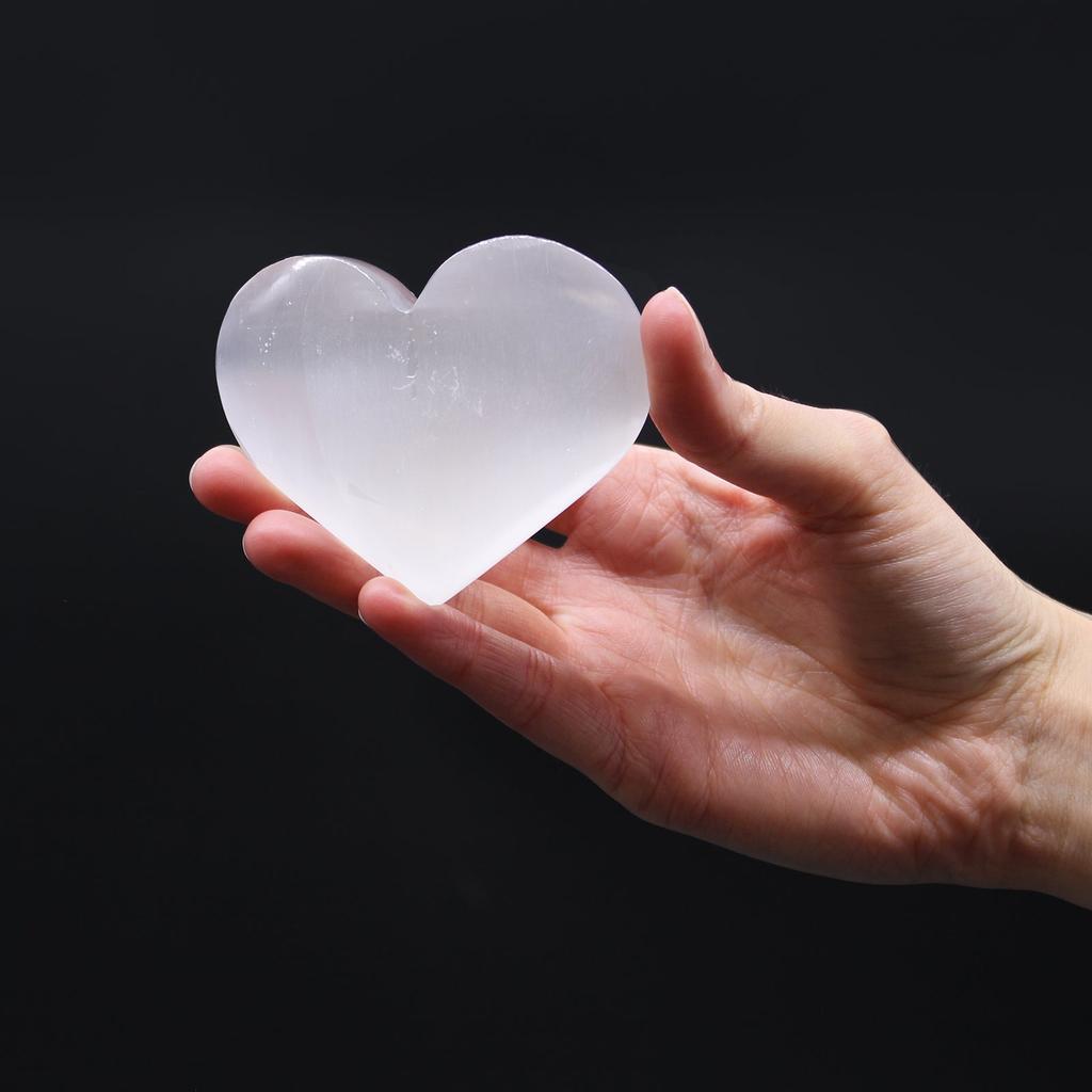 Selenite Heart Crystal 5-6 cm