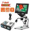 1200X Digital Microscope 12MP Electronic Video Microscopes 7 Inch HD LCD Soldering Phone Repair Magnifier Metal Stand PC View