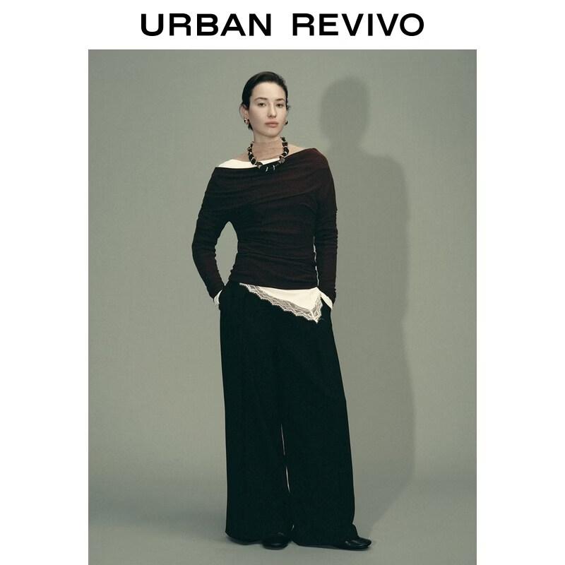Женская футболка UR Urban Collection с открытыми плечами и складками