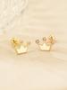 Минималпирсинг Серьги-гвоздики 14K с фианитовой короной