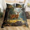 Forest Deer Duvet Set 3D Animal Digital Printing Bedding Set Bedroom Room Decoration