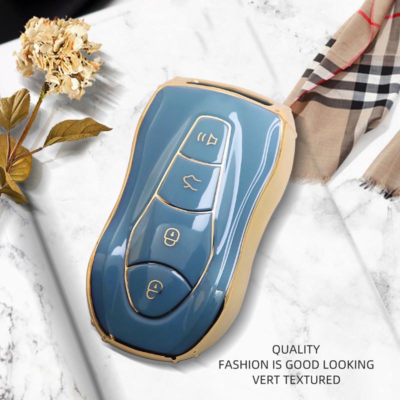 Роскошный чехол с дистанционным ключом Golden Edge для Geely Azkarra FY11 Atlas Pro, новый Emgrand GS X6 SUV EC7, брелок для автомобиля
