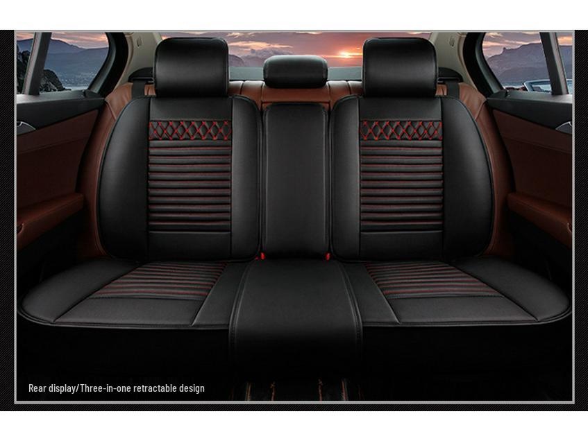 Универсальный дышащий кожаный чехол на автомобильное сиденье с поясничной поддержкой - Многоцветная летняя подушка