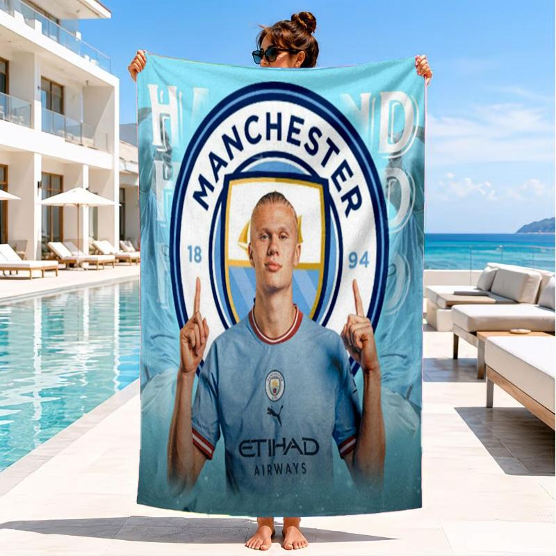 Haaland's Number 9 Journey Beach Towel, Quick-drying, Easy to Care for, Suitable for Both Fitness and Beach Vacations,Sports Essential