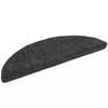 Tapis d'escalier - vidaXL - 15 pcs - Auto-adhésif - Gris foncé - Dimensions 56 x 17 x 3 cm