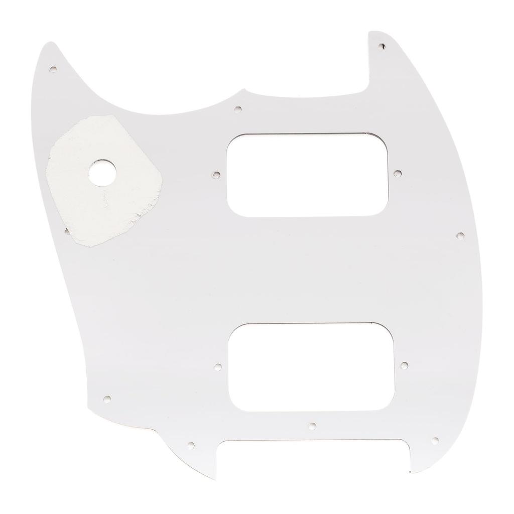 Musiclily Pro 9-Hole Mustang HH Pickguards for Squier Sonic Mustang Electric Guitars, 4-Piece Set, White Pearl