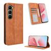 For Infinix Hot 60 Pro 4G Leather Case Wallet Stand Retro Texture Phone Cover