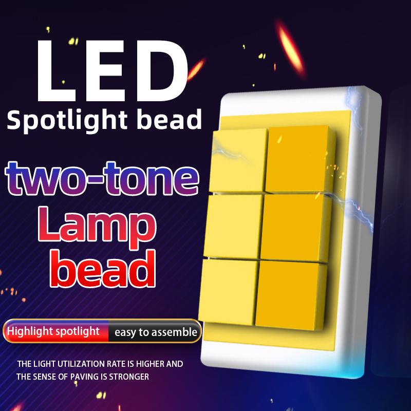 Мотоциклетные светодиодные рабочие фары, ходовые огни, двухцветные точечные противотуманные фары, фары дальнего света, лампы для грузовиков, автомобилей, тракторов, внедорожников, квадроциклов