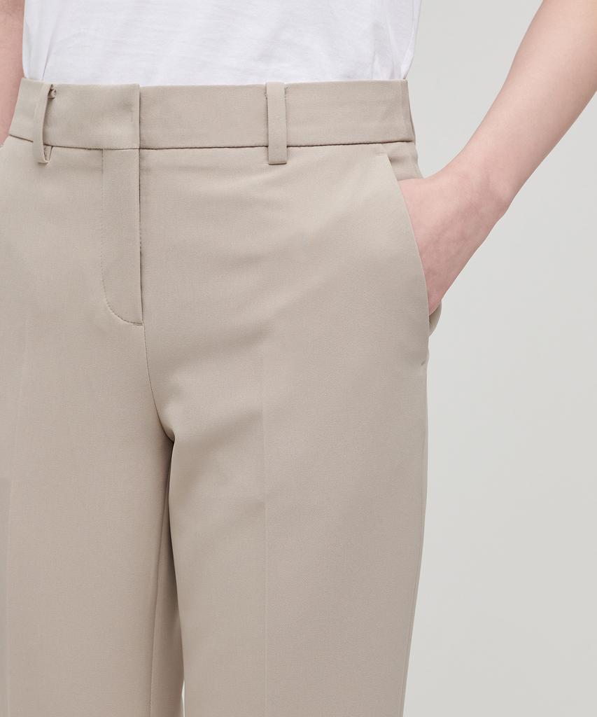 MUSINSA STANDARD WOMAN Женские свободные прямые брюки-слим [Бежевый]