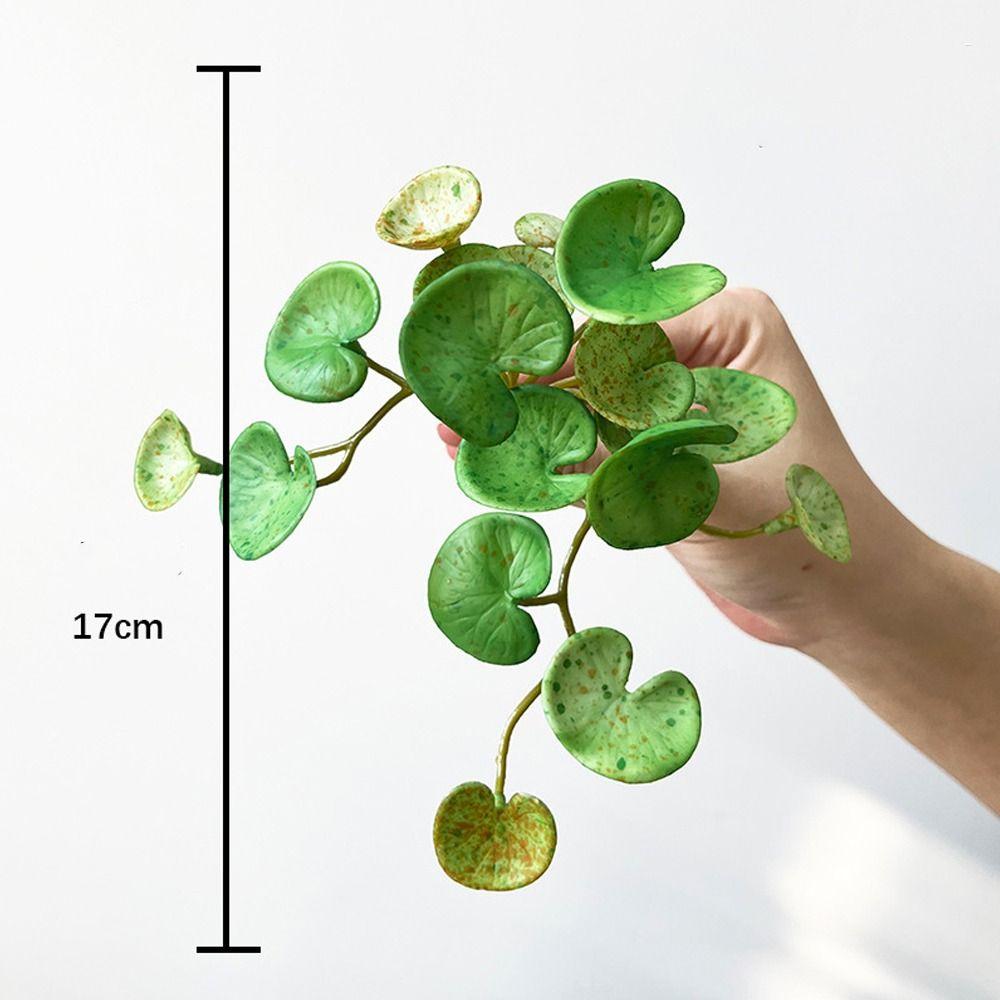 Handmade Artificial Copper Coin Grass Plants Soft Mini Bouquet Fake Ivy Leaf Leaves  Office