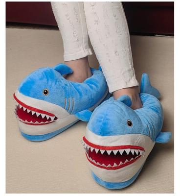 Забавный рисунок акулы пушистая домашняя обувь 44 45 унисекс тапочки в форме рыбки женские зимние теплые забавные 3D животные обувь домашние тапочки